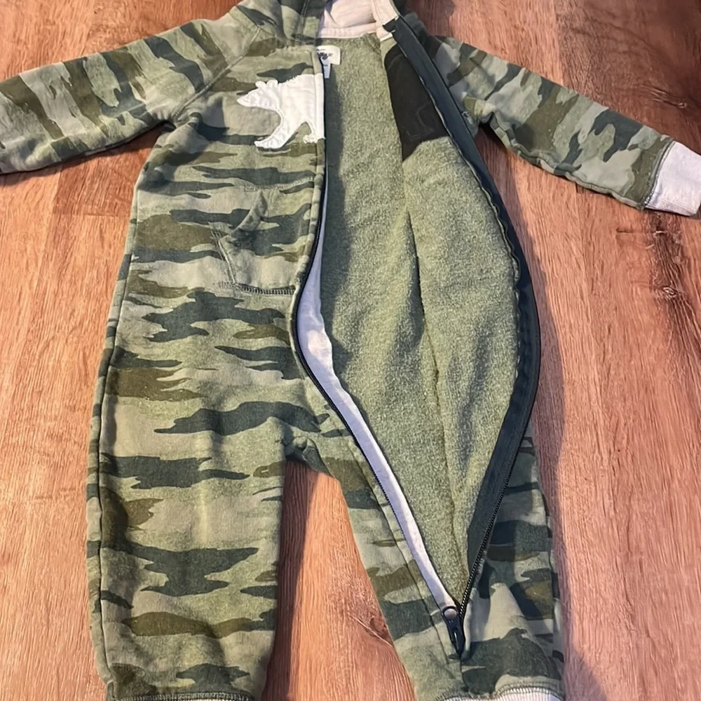 Hatley Heritage Camo fleece Bodysuit